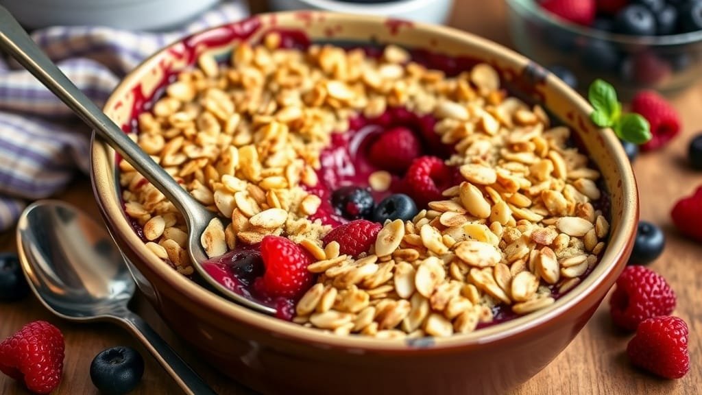 Keto Almond Berry Crumble
