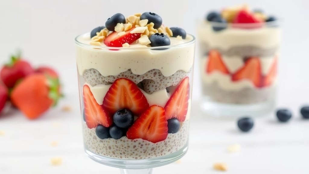 Keto Almond Butter Chia Parfait