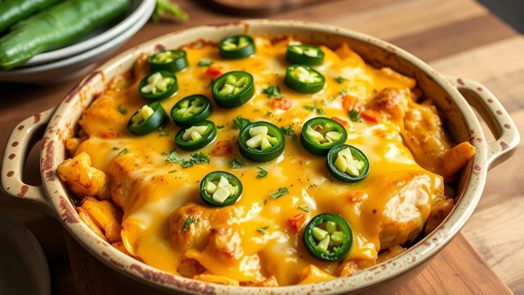 Keto Jalapeño Popper Chicken Casserole