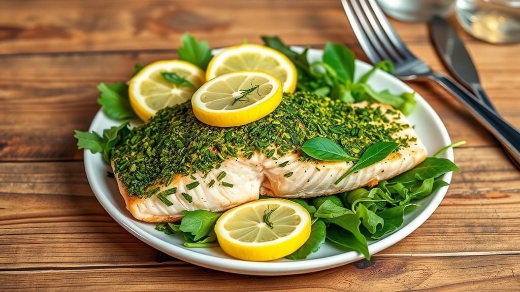 Keto Herb-Crusted Lemon Salmon