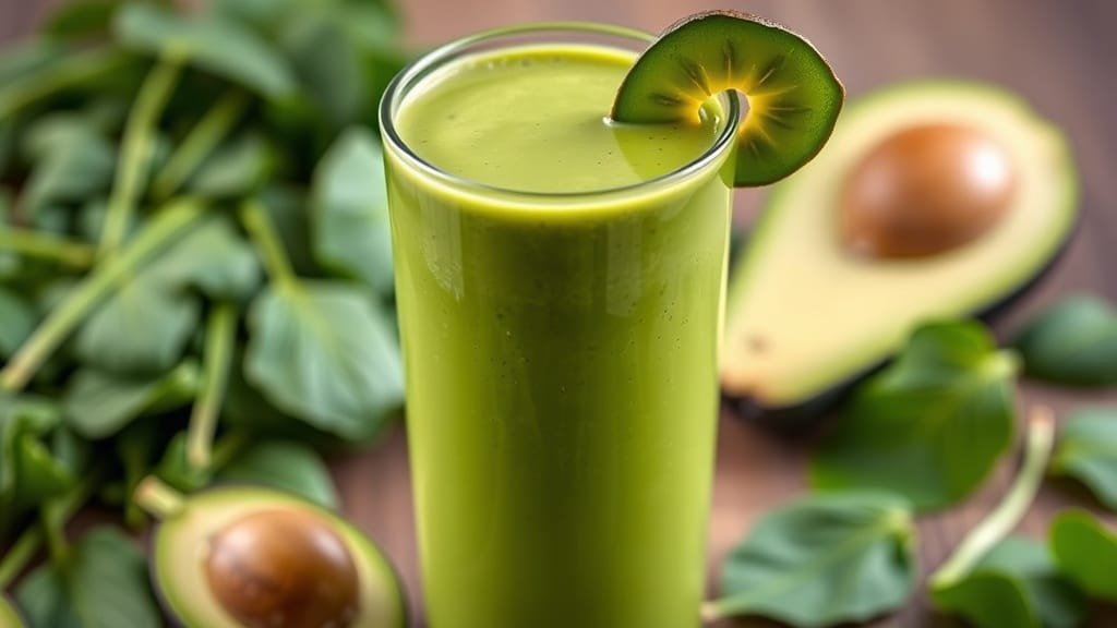 Creamy Spinach and Avocado Keto Smoothie