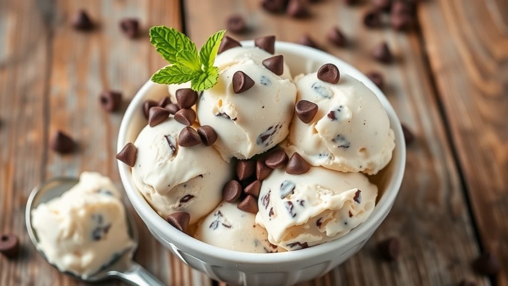 Creamy Keto Chocolate Chip Ice Cream