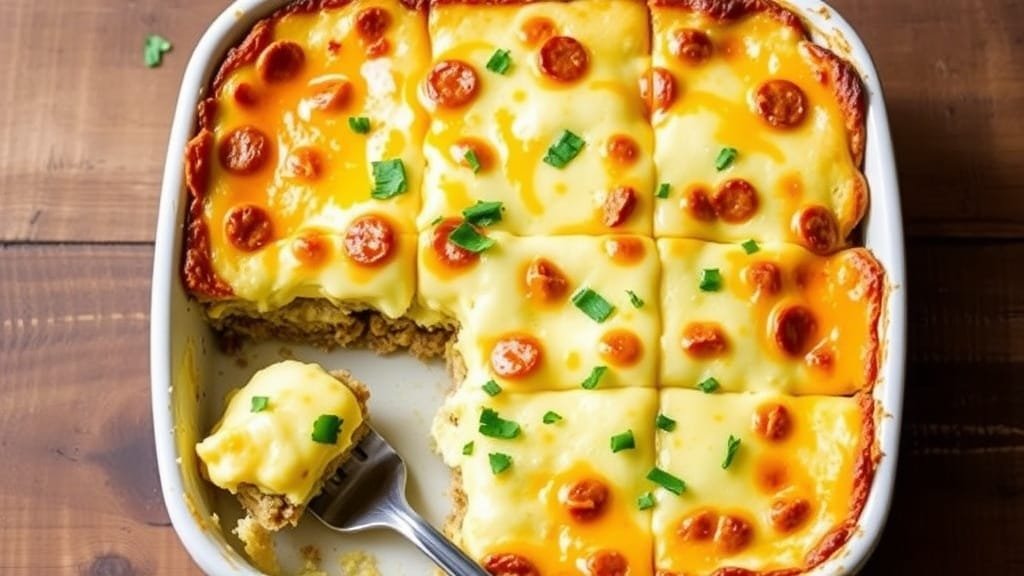 Savory Keto Sausage and Egg Breakfast Casserole