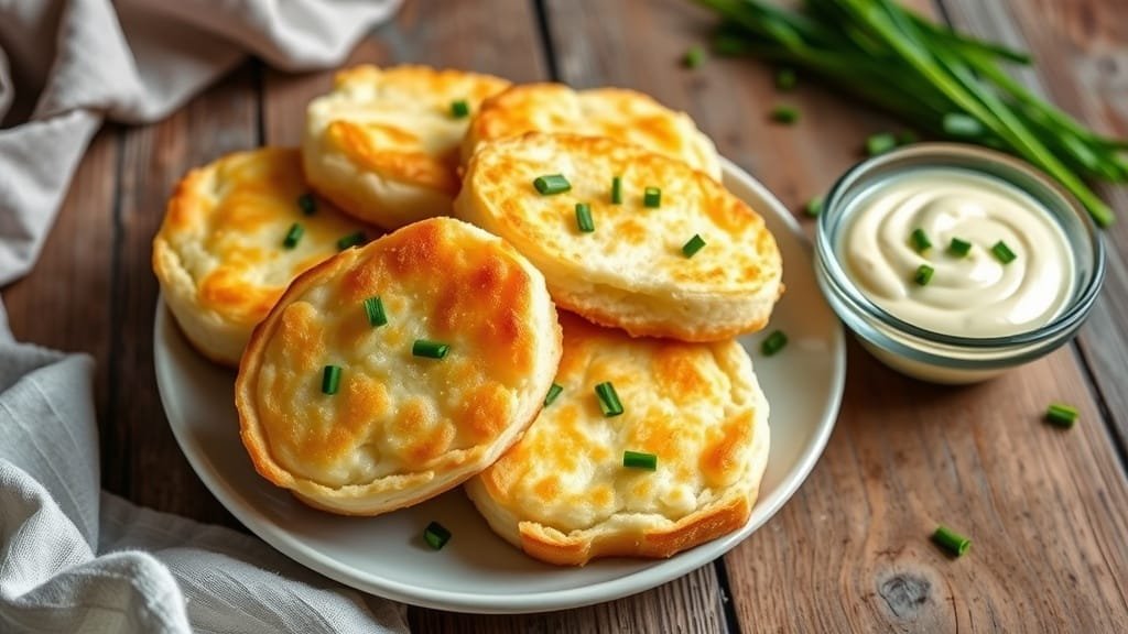 Fluffy Keto Cheddar and Chive Cloud Bread