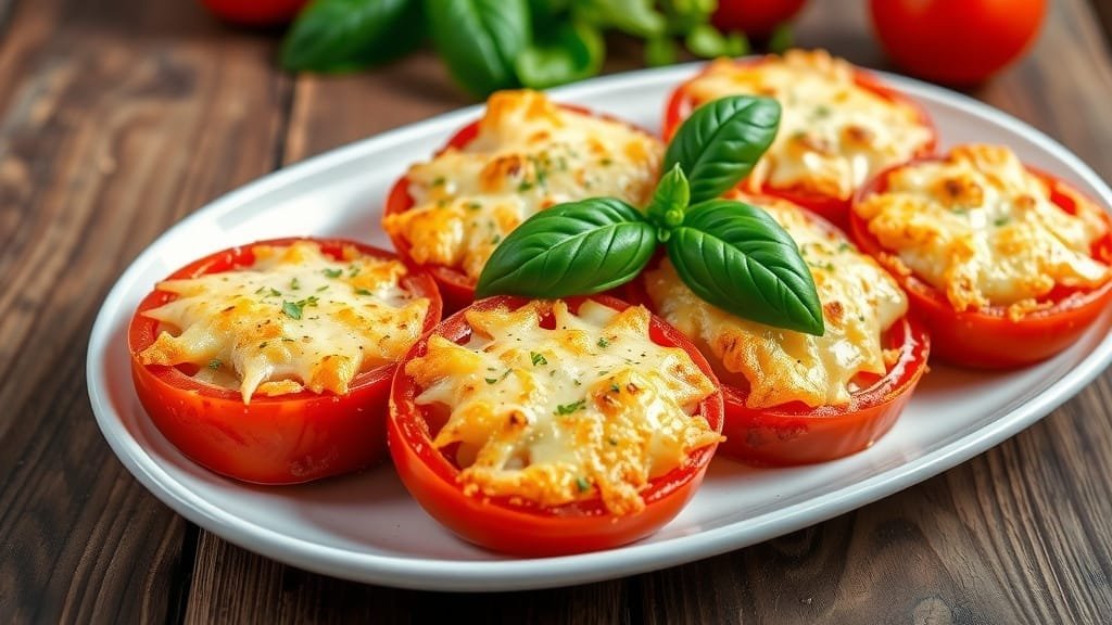 Baked Parmesan Tomato Slices with a Keto Twist