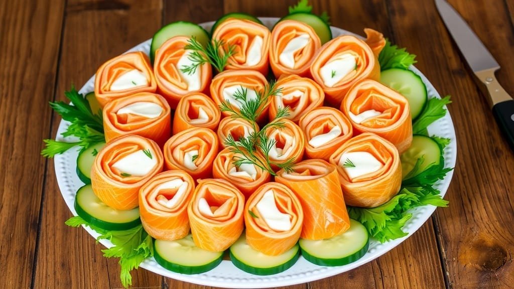 Keto Smoked Salmon and Cream Cheese Roll-Ups