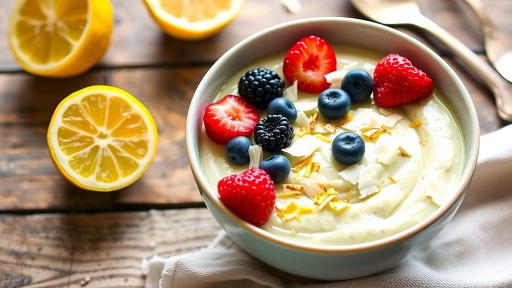 Creamy Keto Lemon Coconut Chia Seed Pudding