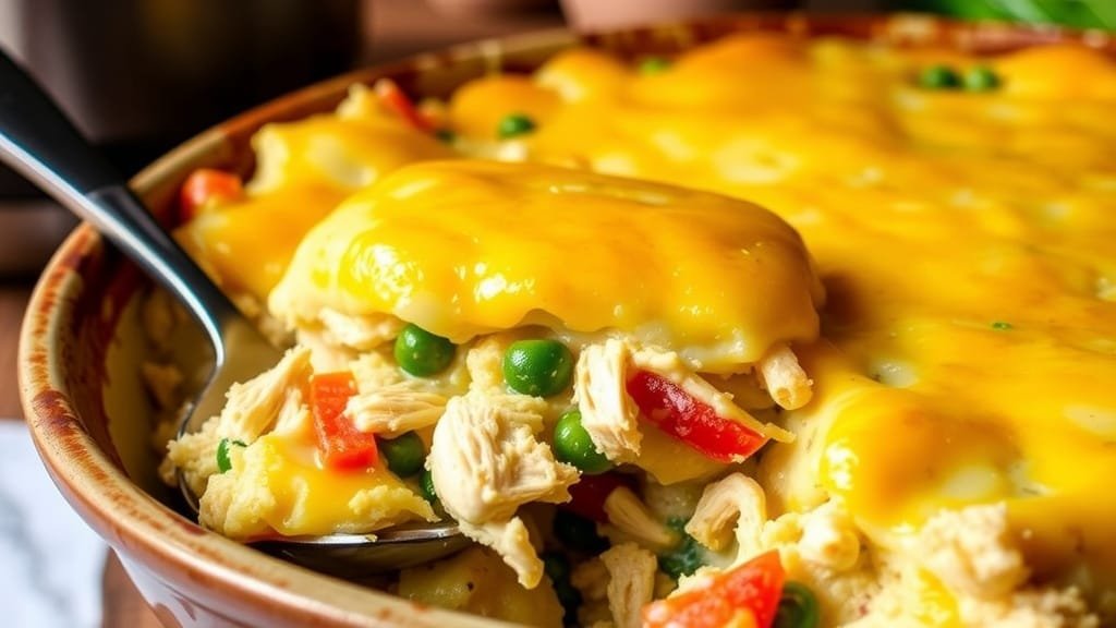 Low-Carb Chicken Pot Pie Casserole for Keto Diet