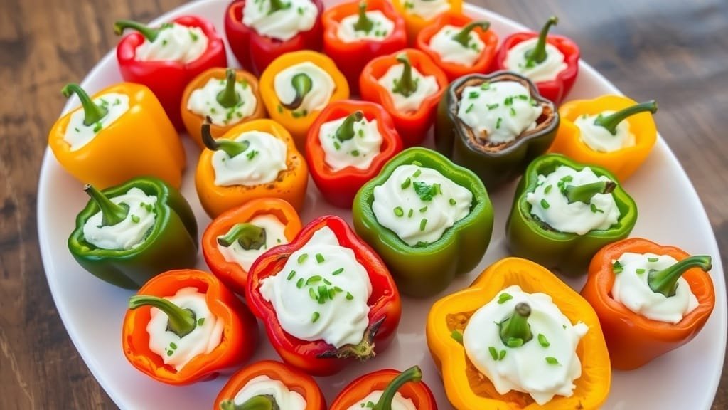 Creamy Keto Stuffed Mini Peppers
