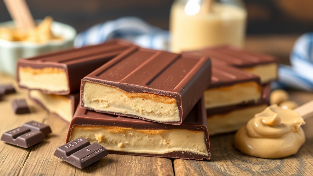 Decadent Keto Peanut Butter Chocolate Ice Cream Bars