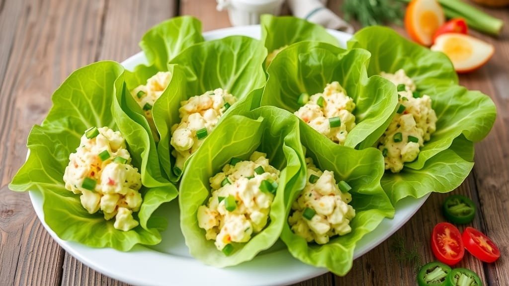 Low-Carb Keto Egg Salad Lettuce Wraps Recipe