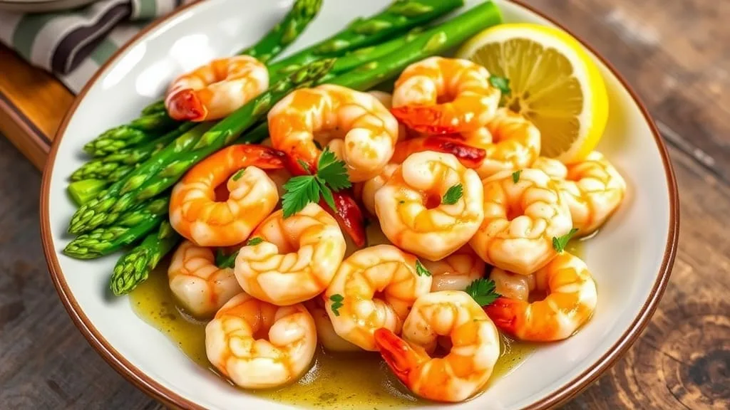 Keto Garlic Butter Shrimp with Asparagus