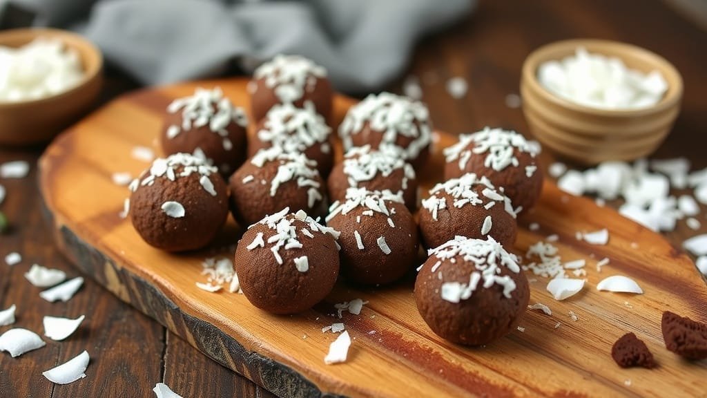 Keto No-Bake Cocoa Coconut Energy Balls Recipe