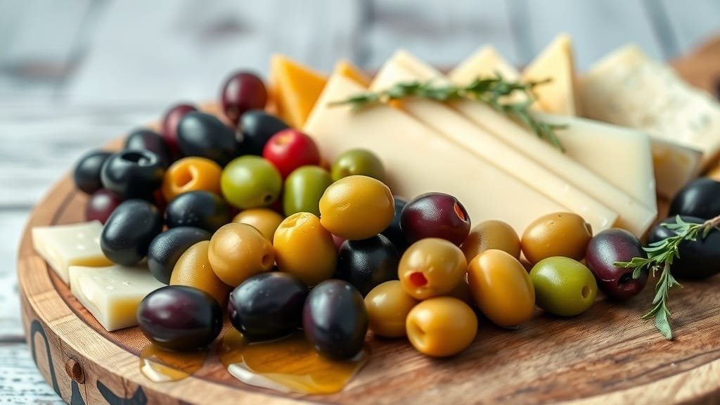 Savory Keto Olives and Cheese Platter