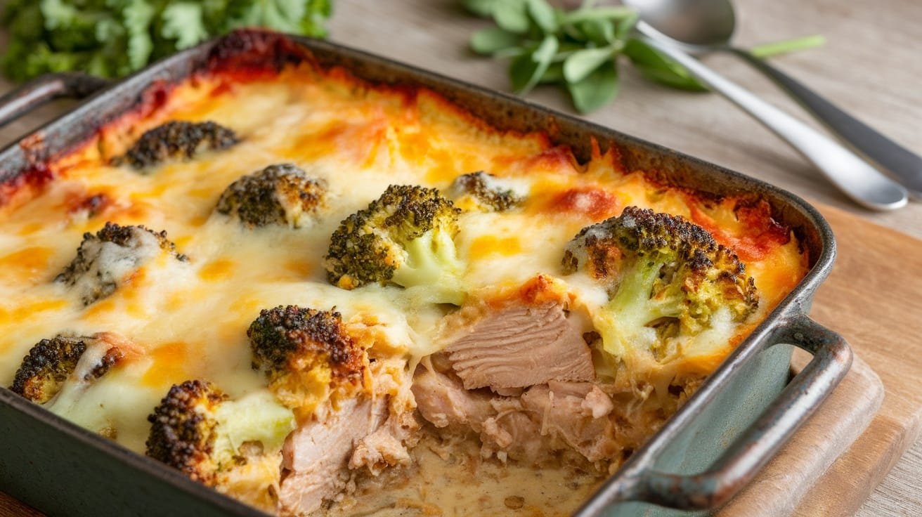 Keto Cheesy Chicken Casserole Delight