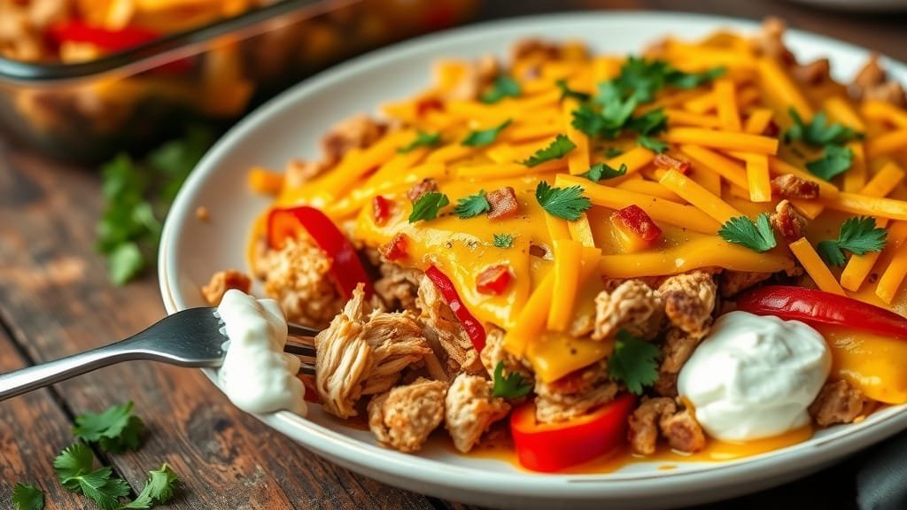 Low-Carb Chicken Fajita Casserole