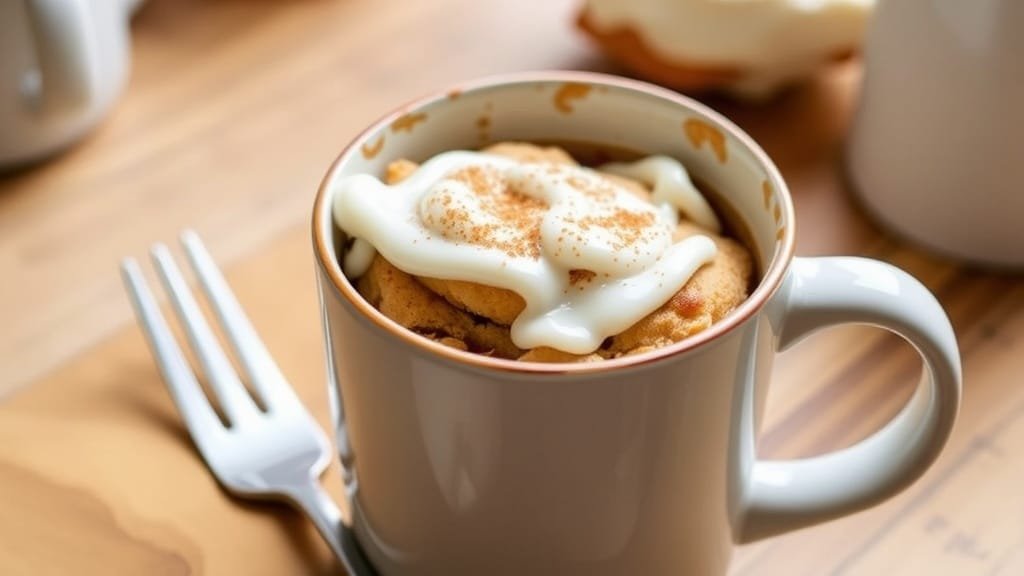 Delicious Keto Cinnamon Roll Mug Cake Recipe