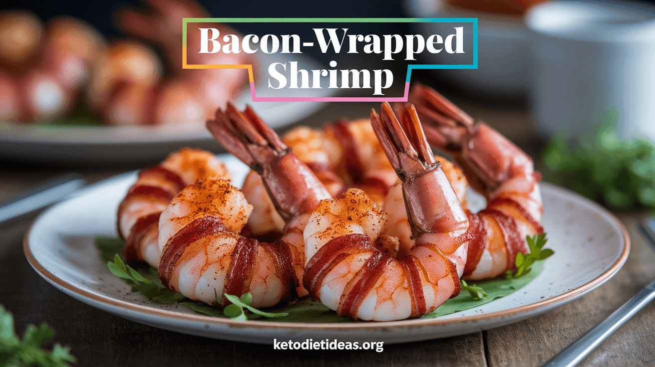 Keto Bacon-Wrapped Shrimp