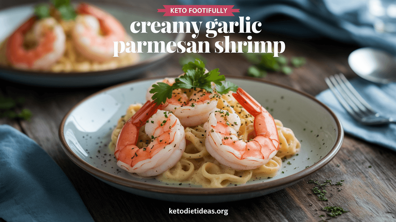 Keto Creamy Garlic Parmesan Shrimp