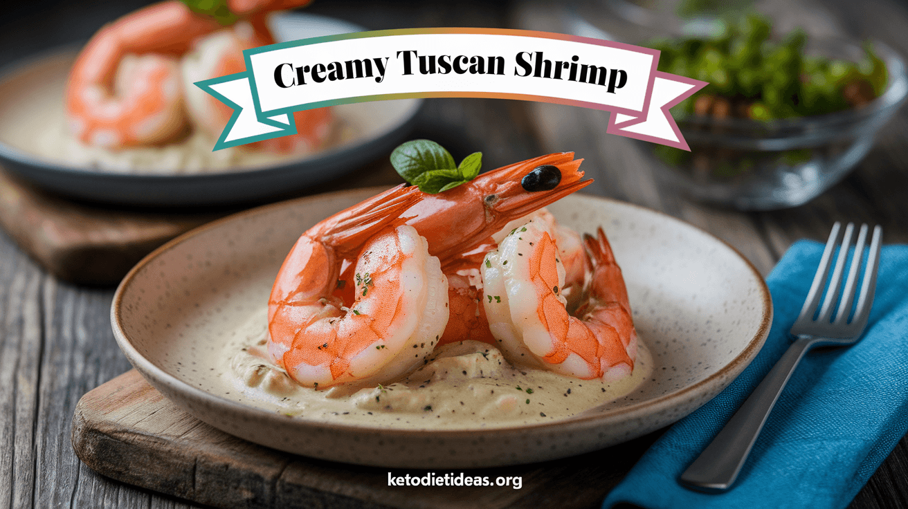 Keto Creamy Tuscan Shrimp