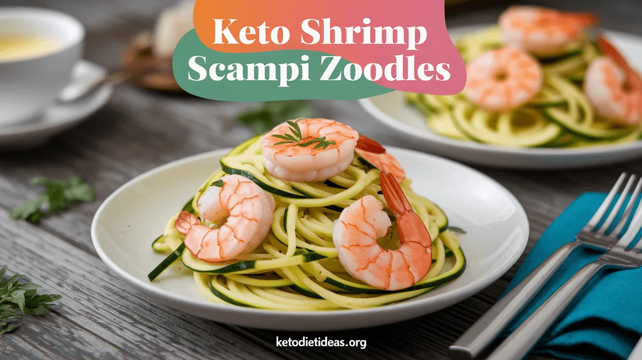 Keto Shrimp Scampi Zoodles