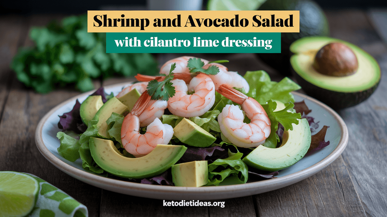 Keto Shrimp and Avocado Salad with Cilantro Lime Dressing