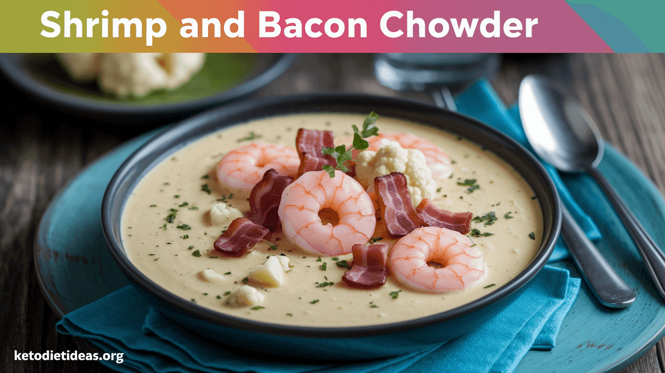 Keto Shrimp and Bacon Chowder