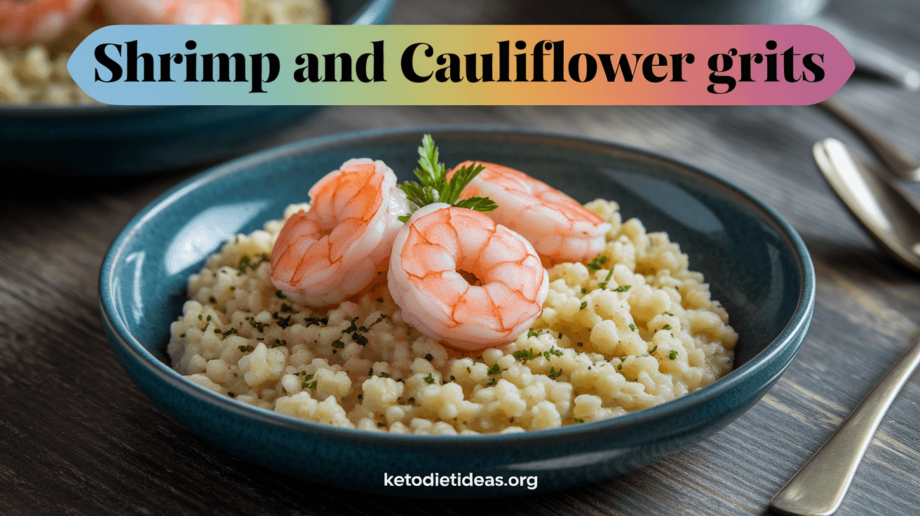 Keto Shrimp and Cauliflower Grits