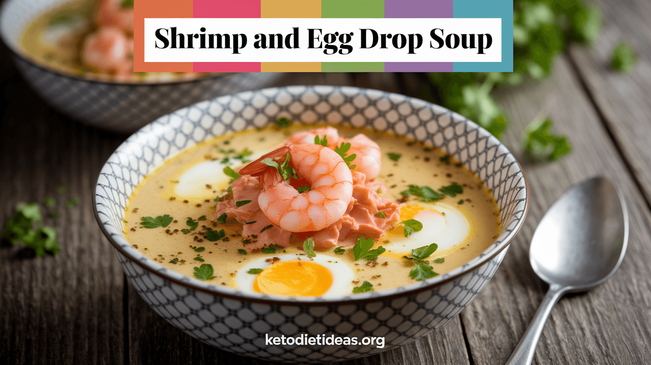 Keto Shrimp and Egg Drop Soup