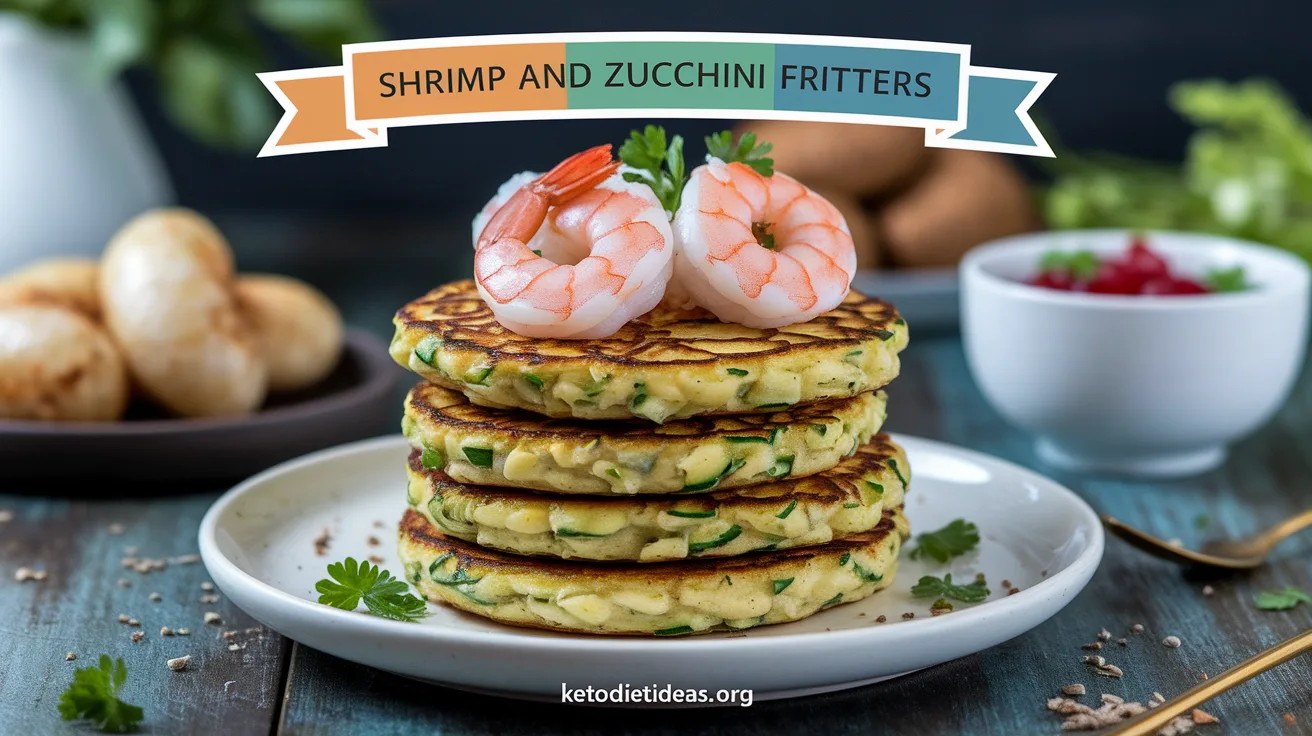 Keto Shrimp and Zucchini Fritters